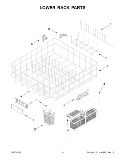 LOWER RACK PARTS