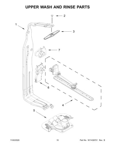 UPPER WASH AND RINSE PARTS