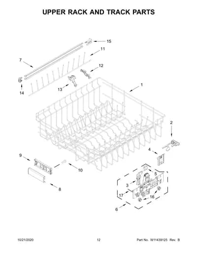 UPPER RACK AND TRACK PARTS