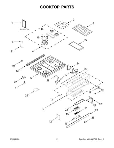 COOKTOP PARTS