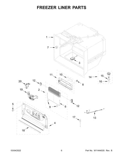 FREEZER LINER PARTS