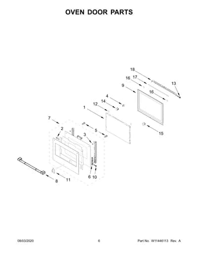 OVEN DOOR PARTS