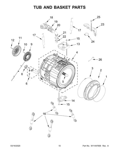 TUB AND BASKET PARTS