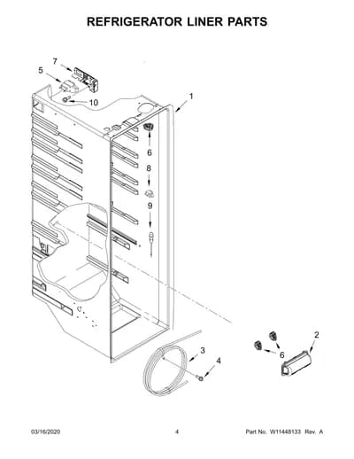 REFRIGERATOR LINER PARTS