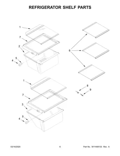 REFRIGERATOR SHELF PARTS