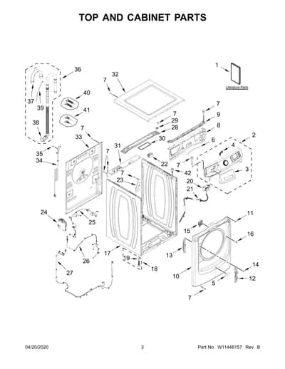 TOP AND CABINET PARTS