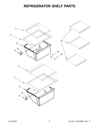 REFRIGERATOR SHELF PARTS