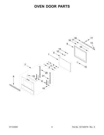 OVEN DOOR PARTS