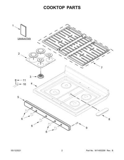 COOKTOP PARTS
