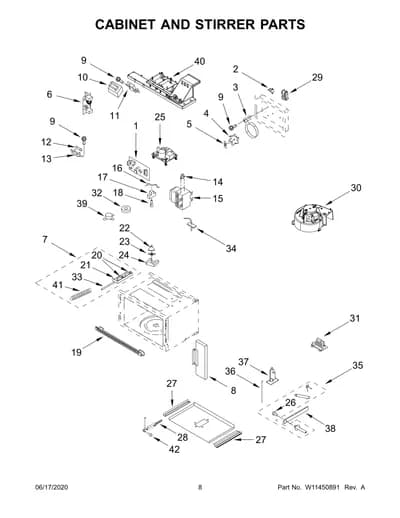 CABINET AND STIRRER PARTS