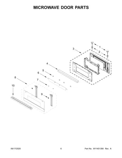 MICROWAVE DOOR PARTS