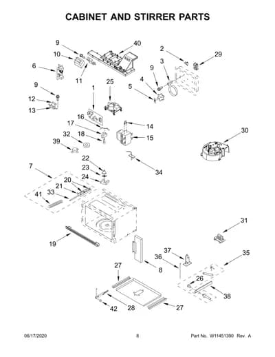 CABINET AND STIRRER PARTS