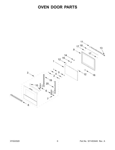 OVEN DOOR PARTS