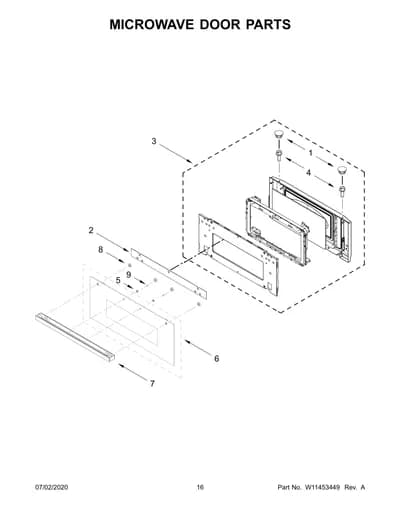 MICROWAVE DOOR PARTS