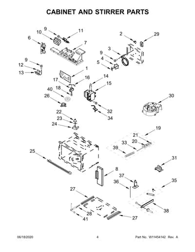 CABINET AND STIRRER PARTS