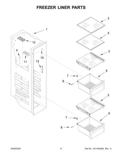 FREEZER LINER PARTS