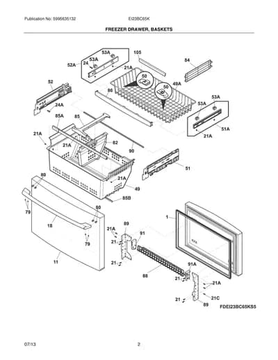 FREEZER DRAWER, BASKETS