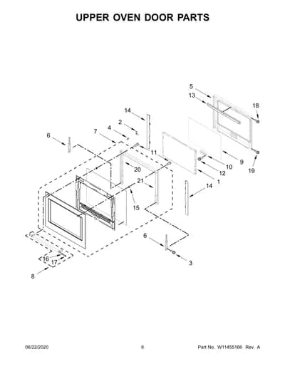 UPPER OVEN DOOR PARTS