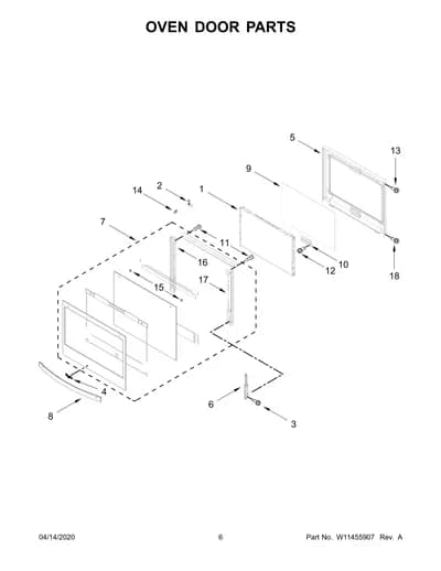 OVEN DOOR PARTS