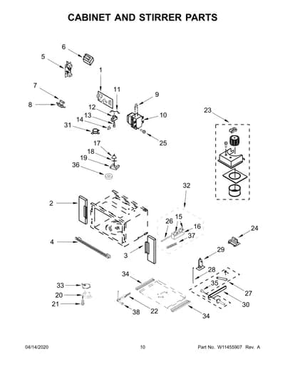 CABINET AND STIRRER PARTS