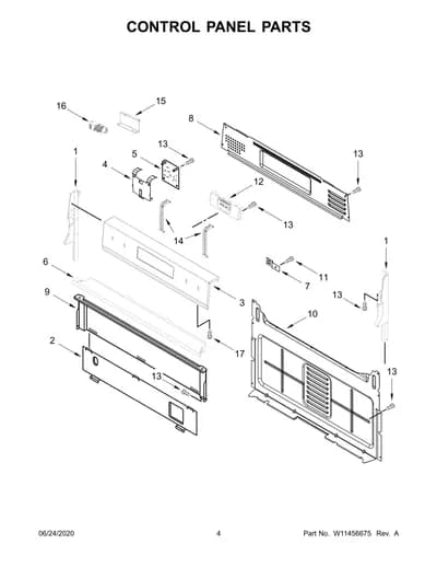 CONTROL PANEL PARTS