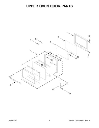 UPPER OVEN DOOR PARTS