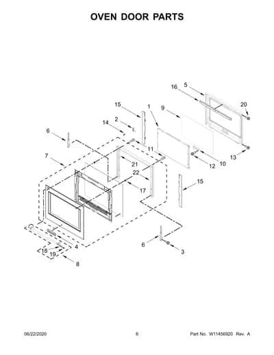 OVEN DOOR PARTS