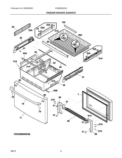 FREEZER DRAWER, BASKETS