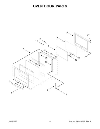 OVEN DOOR PARTS