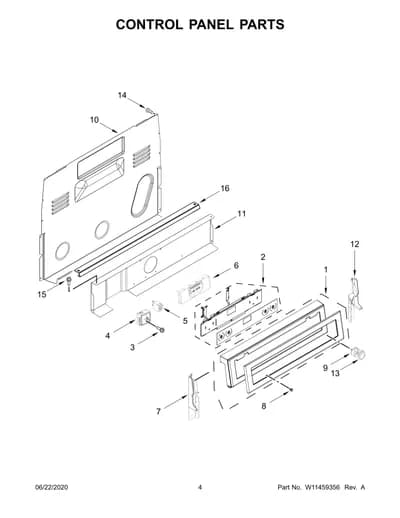 CONTROL PANEL PARTS