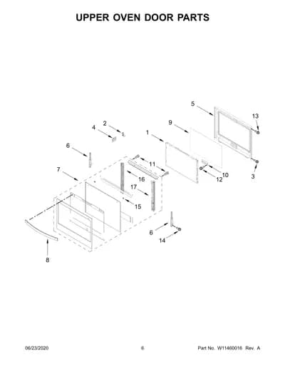 UPPER OVEN DOOR PARTS