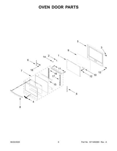 OVEN DOOR PARTS