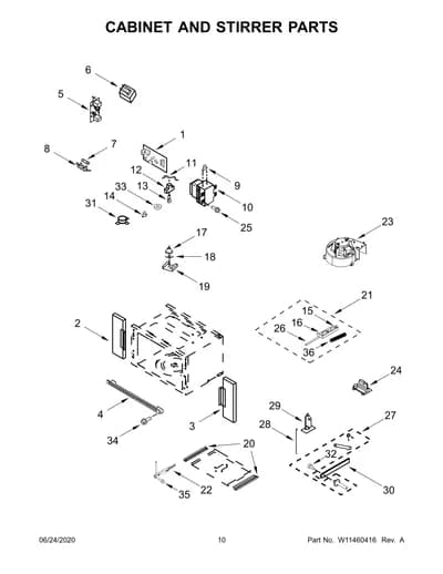 CABINET AND STIRRER PARTS