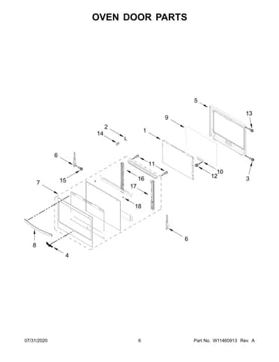 OVEN DOOR PARTS