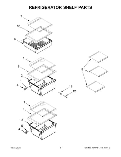 REFRIGERATOR SHELF PARTS