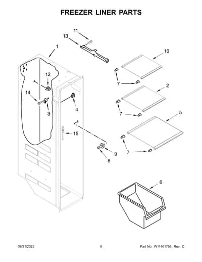 FREEZER LINER PARTS