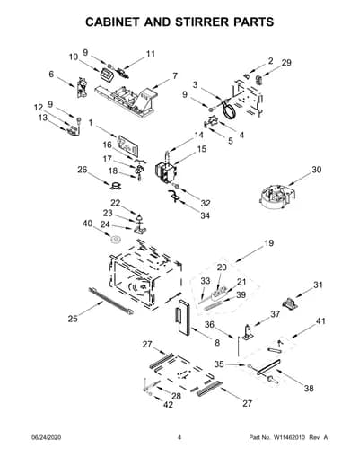 CABINET AND STIRRER PARTS