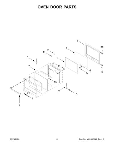 OVEN DOOR PARTS
