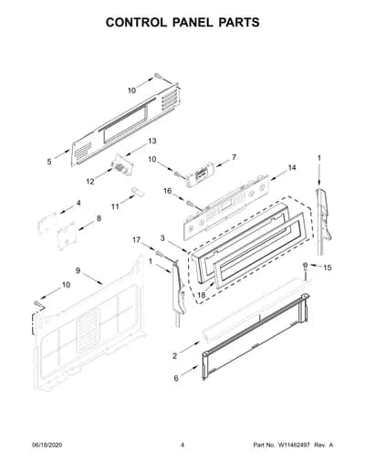 CONTROL PANEL PARTS