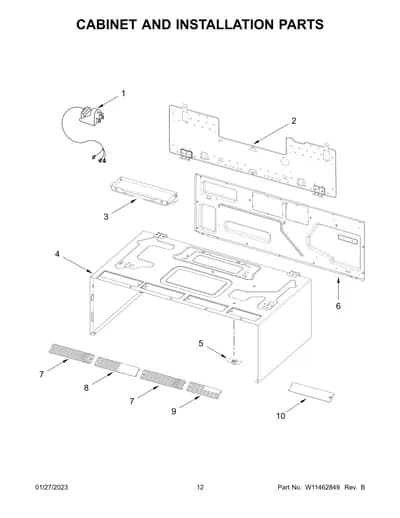 CABINET AND INSTALLATION PARTS
