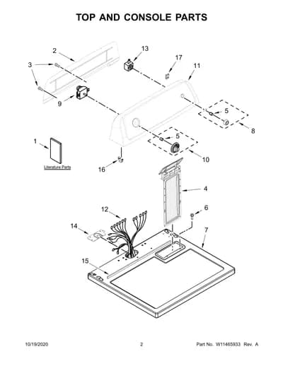 TOP AND CONSOLE PARTS