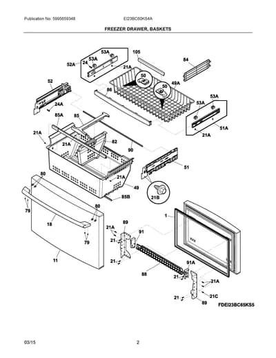 FREEZER DRAWER, BASKETS