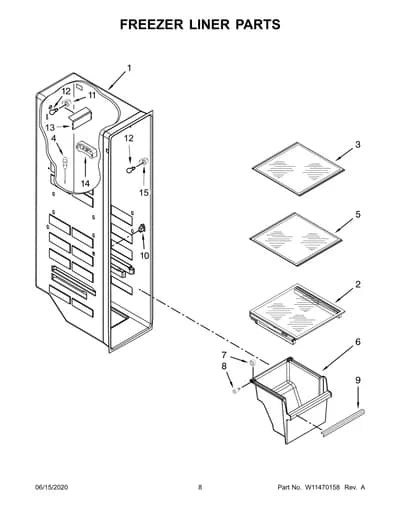 FREEZER LINER PARTS