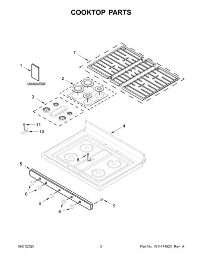 COOKTOP PARTS