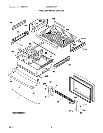 FREEZER DRAWER, BASKETS