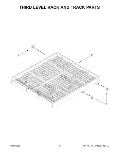 THIRD LEVEL RACK AND TRACK PARTS