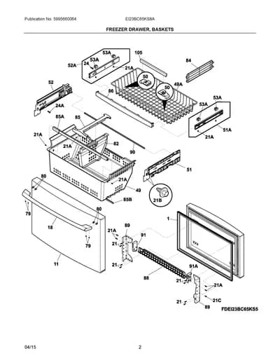 FREEZER DRAWER, BASKETS