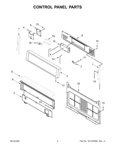 CONTROL PANEL PARTS