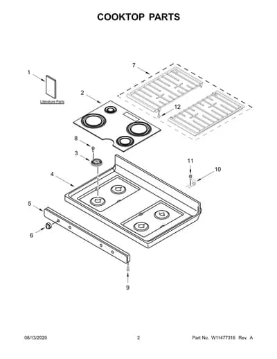 COOKTOP PARTS