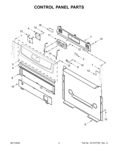 CONTROL PANEL PARTS